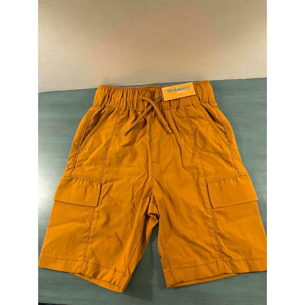 Thereabouts Boys Cargo Shorts Size 10 Husky Mustard Yellow Drawstring‎ Utility